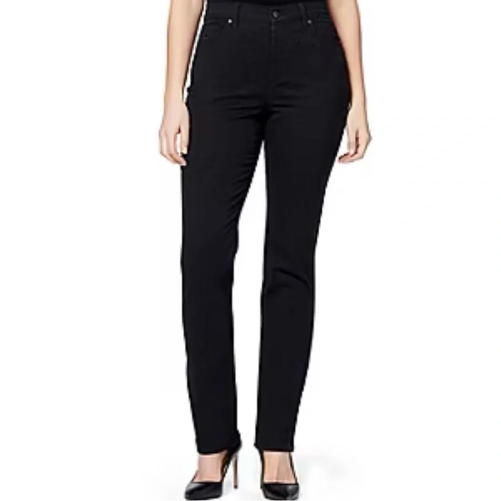 Gloria Vanderbilt Amanda Stretch Fabric High Rise Straight Leg Regular Fit - Picture 2 of 4